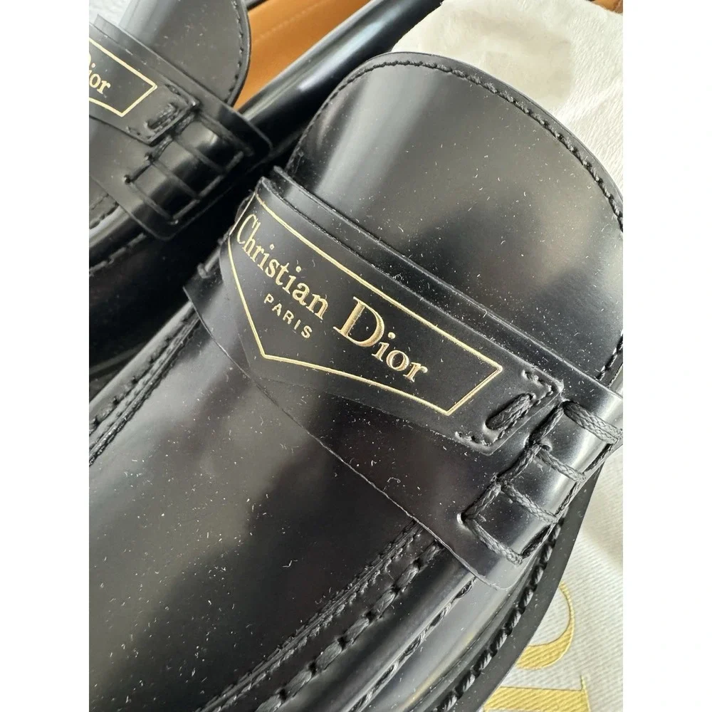 Dior Boy Platform Loafer $1150 Black Leather Dress Lug Shoes. NWB Sz 35.5 US 5.5 - Picture 4 of 16